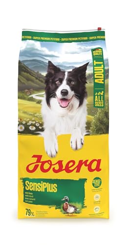 JOSERA Adult SensiPlus Ente & Reis (1 x 12,5 kg) | Premium Trockenfutter für ausgewachsene empfindliche Hunde | mit viel Biotin für gesunde Haut & Fell | hoch verdaulich | glutenfrei | 1er Pack JOSERA Adult SensiPlus Ente & Reis (1 x 12,5 kg) | Premium Trockenfutter für ausgewachsene empfindliche Hunde | mit viel Biotin für gesunde Haut & Fell | hoch verdaulich | glutenfrei | 1er Pack