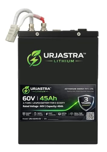 Image of 60V 45Ah LiFePO4 Lithium Battery for Electric Scooter & EV | 2.7kWh High Capacity EV Battery Pack | Smart BMS Protection | 3000+ Cycles | Fast Charging | Metal Body | 3 Years Warranty