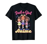Just A Girl Who Loves Anime Kawaii African American Afro T-Shirt