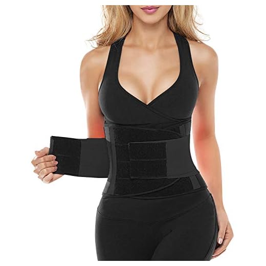 SHAPERX Women Waist Trainer Belt Waist Trimmer Belly Band Body Shaper Sports Girdles Workout Belt (SZ8002-Black, Medium)