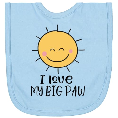 inktastic I Love My Big Paw Happy Sunshine Grandchildren Gift Newborn Bib