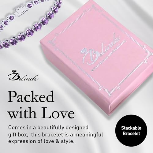 Women's 925 Sterling Silver 10 Ct. 7" Gemstone Bracelet Tennis Circle Rhodium Plated Sparkling Solitaire Round Prong Setting Jewelry Gift For Wedding Christmas 6