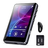 32G MP3 Player Bluetooth 5.0, Full Touch Screen HiFi Lossless MP3 Music Player, Line-in Speaker, with line Recorder, FM Radio, Support up to 128 GB (Black)