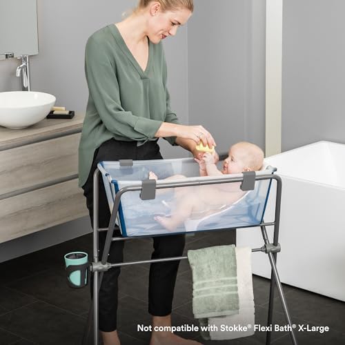 Stokke Flexi Bath Stand, Grey - Not Compatible with Flexi Bath X-Large - Best for Newborns Up to 21 lbs - Thumbnail 5