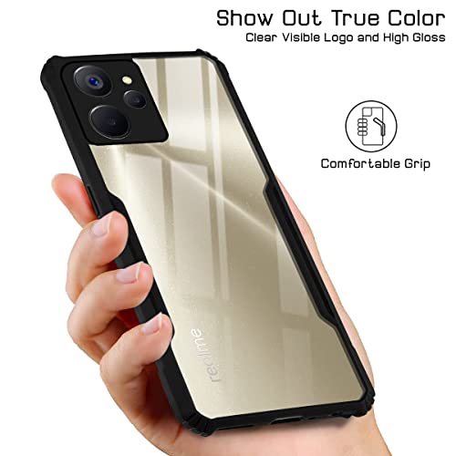 Image of Jkobi Back Cover Case for Realme 9i 5G (Shockproof with Polycarbonate Clear Panel | Professional Black)