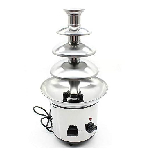 170 W 220 V chokladfontän, 4 våningar, max kapacitet 1 kg choklad, chokladfondu, chokladfondu, chokladfontän