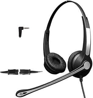 4Call K702FQJ35 3.5mm Dual Telephone Headset for Business Office Deskphones Alcatel Lucent IP