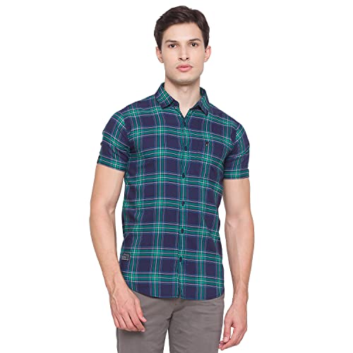 Image of Spykar Men's Slim Shirt (8907966633094 Green XL)