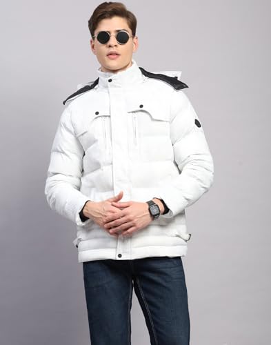 Image of Monte Carlo Mens Regular Fit Solid Hood Zipper Full Sleeves Winter Jacket| Warm Coat for Men | Stylish Zipper Jacket (Pack Of 1)