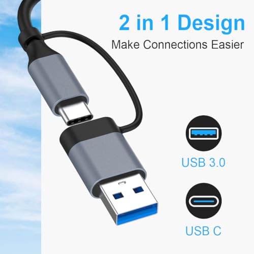 Image of ZORBES 6-in-1 USB 3.0 XD CF M2 MS SD Card Reader 5Gbps Aluminum Alloy