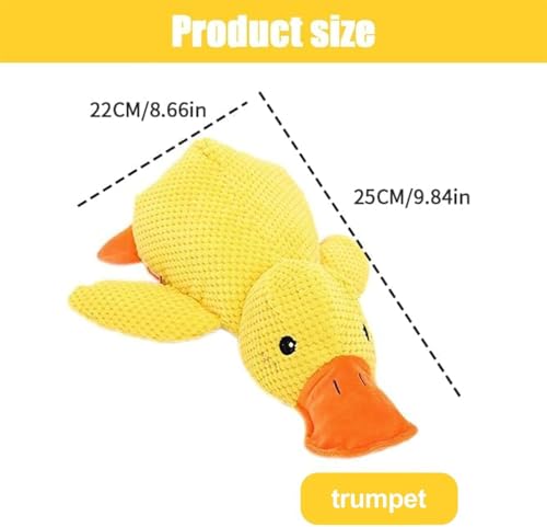 22x25cm Ente Hundespielzeug,Quack-Quack Duck Hundespielzeug,Anti Stress Ente Für Hunde,Spielzeug ente für Hund,Dog Beruhigende Hunde Soundspielzeug,Anti Stress Hund,Dog Toys für Kleine