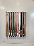 Bold Plastics- Mini Baseball Bat Rack, 10 Place, Clear Acrylic