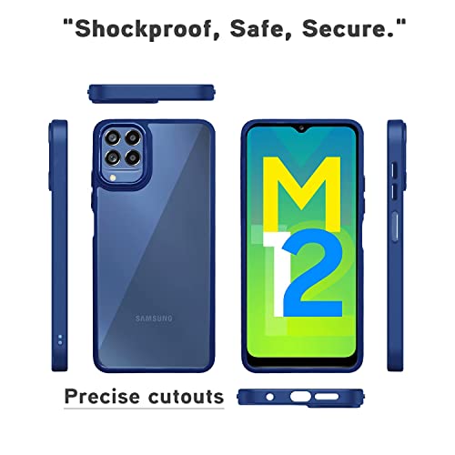 Image of Pikkme Samsung Galaxy M12 / A12 / F12 Back Cover |Electroplated Chrome Ring | Full Camera Protection | Raised Edges | Super Soft Side TPU | Bumper Case for Samsung Galaxy M12 / A12 / F12 (Blue)