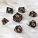 Orgonite Shop Natural Gemstone DND Dice Set 7PCS Crystal Dice for Dungeons and Dragons Handmade Stone Dice for Table Games Dice Set with Gift Case (Labradorite)