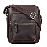 BORSELLO UOMO TRACOLLA PELLE: 2 scomparti principali, diverse tasche con cerniera e tasche aperte, più portapenne – perfetto per telefono, portafoglio, chiavi, piccoli quaderni e tutti gli oggetti quotidiani. Un borsello uomo pelle vera che offre massima organizzazione in un formato compatto.