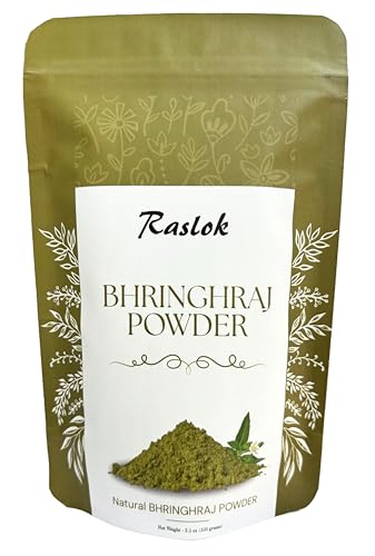 Raslok Pure Bhringraj Powder | Pure Bhringaraj Eclipta Alba Powder | Hair Growth (3.52 oz)