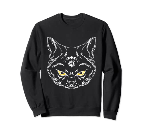 Gatto Strega | Stregoneria Occulta | Coven Wicca Halloween Felpa