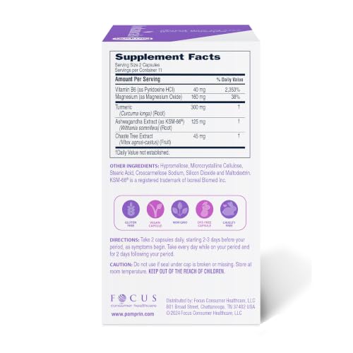 Pamprin Botanicals PMS & Period Supplement