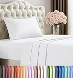 Utopia Bedding Twin Sheet Set 3 Piece Bed Sheets for Twin Size Bed, Hotel Luxury, Extra Soft, Cooling Bed Sheets - Wrinkle, and Fade Resistant (White)