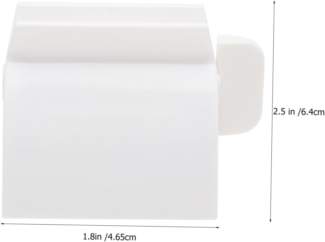 Alipis Automatic Toothpaste Dispenser and Squeezer Creative Bathroom Accessory for Efficient Tube Usage Toothpaste Holder White for Use image 2