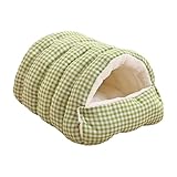 Ioensy Casa para Gatos, Cálida, Refugio para Mascotas, Cama para Perros Y Gatos, para Gatitos Y en Invierno, Verde, S