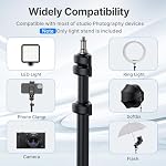 Ulanzi TT43 190cm Light Stand Extendable Photography, Adjustable 6.23ft Aluminum Tripod, Reversible Portable Studio Tripod for Continute Output Lighting, Strobe Light, Webcams, Cameras
