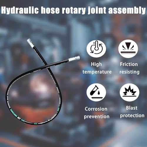 Heroson15611-04-04RW Hydraulic Hose Assembly 1/4 ”,48 ”Long,Black by Generic - Used condition - Image 5