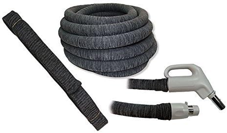 Soc It 30FT - Knitted Central Vacuum Hose Cover with Installation Tube - Charcoal Grey