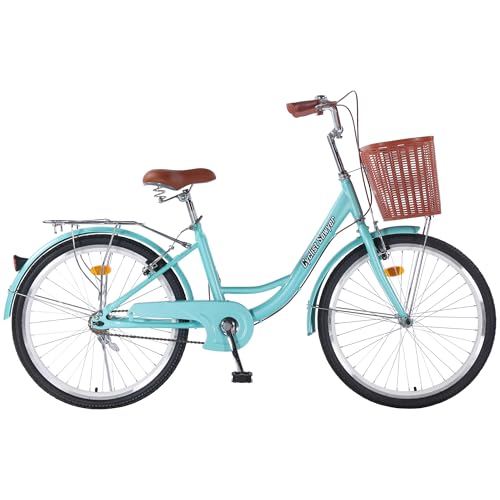 Beach Cruiser Bike for Women with Basket and Rack