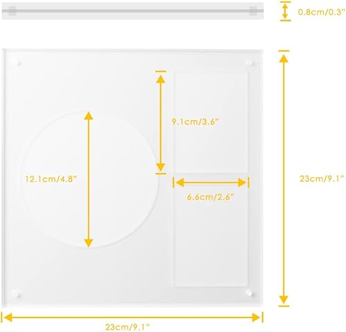 Miniatura 4 de Baskiss Soporte para tarjetas fotográficas y CD, pantalla de pie de acrílico Ablum, 2.598 x 3.583 in, protectores ultra transparentes para tarjetas
