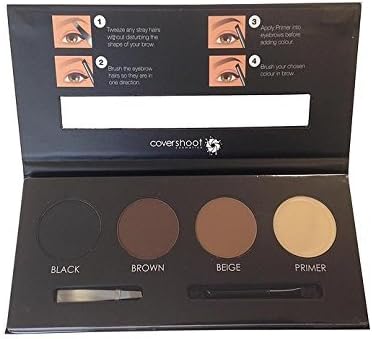 Covershoot Cosmetics 3 Colour Eyebrow Kit Makeup Palette by Covershoot Cosmetics