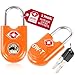 Produktbild OW-Travel Schloss mit Schlüssel Kofferschloss Vorhängeschloss Gepäckschloss Sicherheitsschloss Schlüsselschloss Diebstahl Sicheres Lock TSA Schloss für Reisekoffer Spind Rucksack Luggage: 2 Orange
