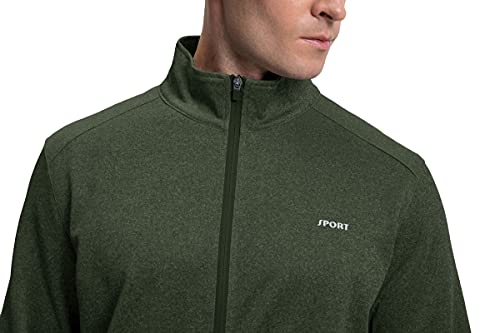 Magnivit Men's Sportswear Outfits Athletic Tracksuit Set Full Zip Jogging Sweatsuit #1 Army Green #TOP6