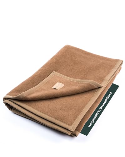 Ritter Decken Maharadscha Kamelhaardecke 150 x 220 cm - Kamel - Premium Decke aus 100prozent Kamelhaar - Temperaturausgleichende Wolldecke - Made in Germany