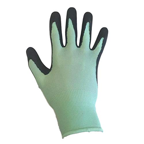 Town & Country Weed Master Womens Ladies Mens Protective Super Extra Grip Fitted Wrist Gardening Gloves (Medium, Light Green)