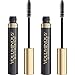 L’Oreal Paris Makeup Voluminous Original Volume Building Waterproof Mascara, Black, 2 Pack