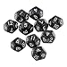 MagiDeal Pack of 10pcs Twelve Sided Dice D12 Playing D&D RPG Party Games Dices Black