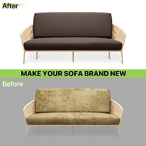 Magshion Futon Cover Washable Zippered Sofa Furniture Bed Mattress Covers Armless Couch Slipcover Protector Twin Size 39\"x75\"x6\" Coffee - Thumbnail 7