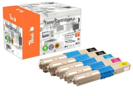 Peach 112228 Cartouche de Toner 5 pièce(s) Compatible Noir, Cyan, Magenta, Jaune