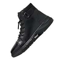 Uomo Stivali All'aperto Autunnali con Lacci Sneakers Autunnali alla Moda Stivali Classici di Pelle Eleganti Stivaletti Casual da Tutti i Giorni Stivaletti alla Moda con Punta Arrotondata da Uomo