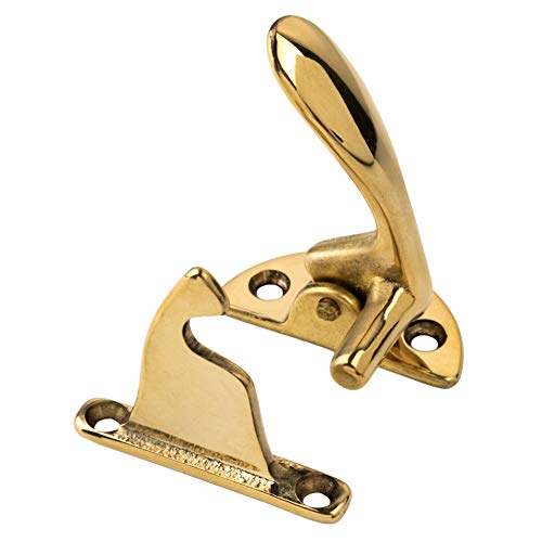 Brass Offset Left Cabinet Door Lever Latch And Catch | Antique Cabinet, Vintage Cupboard, Old Desk Reproduction Hardware | Ua-121-Hlpb #TOP1