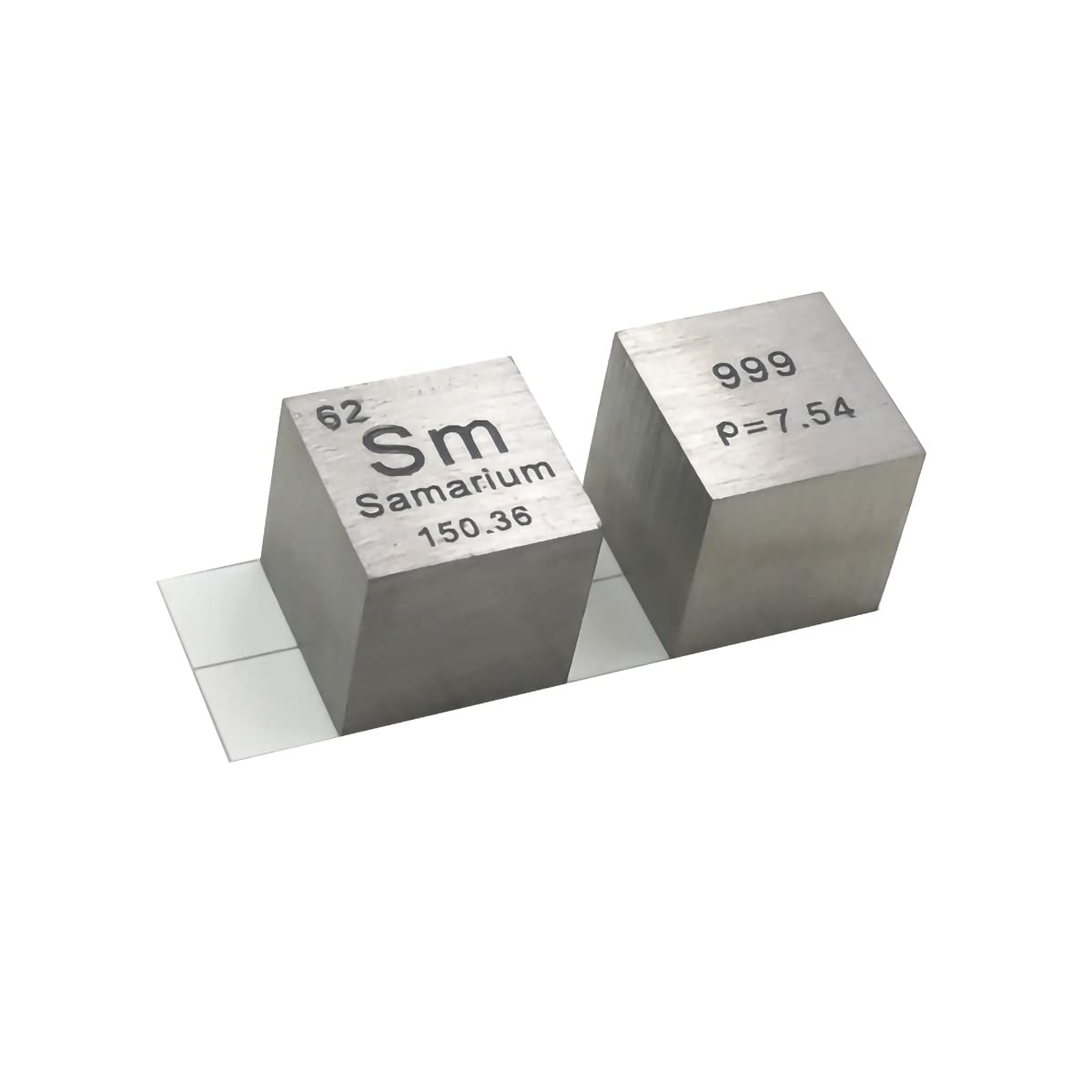 Cube en samarium de haute pureté pour décoration de bureau et loisirs scientifiques