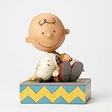 Jim Shore Peanuts Happiness is Snuggling Charlie Brown Snoopy Figurine 4049397 by Enesco