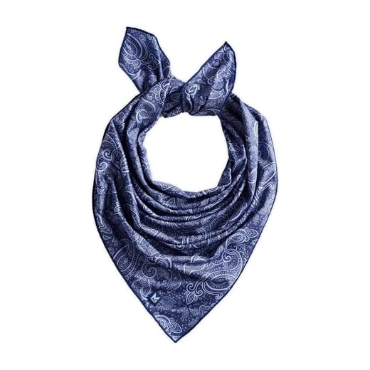 MISSION Cooling Bandana, Navy Paisley - Lightweight & Breathable - Cools Up to 2 Hours - UPF 50 Sun Protection - Machine Washable