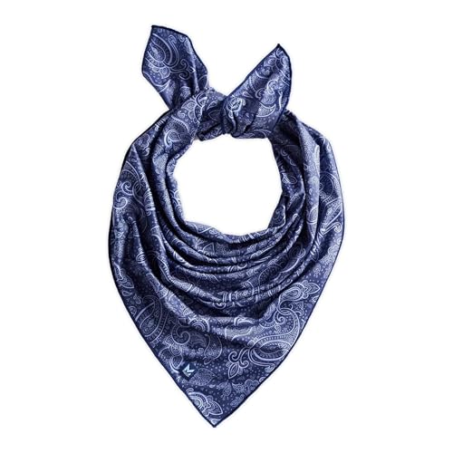MISSION Cooling Bandana Navy Paisley - Lightweight & Breathable - Cools Up to 2 Hours - UPF 50 Sun Protection - Machine Washable