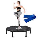 POKYGO Trampolín de Fitness Portátil,Trampolín de Ejercicio 40 Pulgadas,con Base de 6 Patas y 30 Resortes y 1 Cintas...