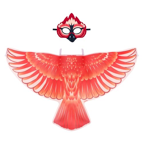 Creatoy Bird-Costume for Kids Eagle-Wings Owl Parrot Costume Hawk Crow Dress Up for Boys Girls with Mask Party Favors Gifts