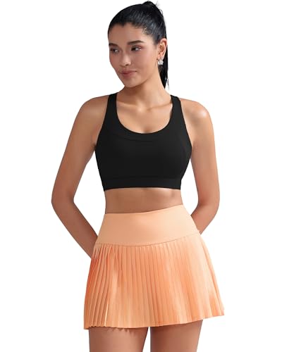 RUNNING GIRL Sports Bras for Women High Support,Racerback High Impact Sports Bra with Sewn in Pads(3025Black_M) A-Black