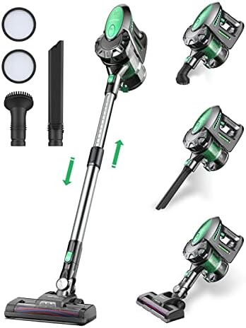 Vactidy Cordless Vacuum Cleaner, Blitz V8 Cordless Stick Vacuum with Detachable Battery, 20KPa Suction Hardwood Floor Vacuum Up to 35min Runtime, Lightweight Stick Vacuum for Carpet Pet Hair Cleaning