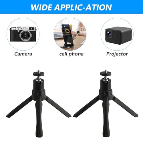 SGYKJ 2 SetBeamer Ständer Projektor, Mini Beamer Stativ, Beamer Halterung mit 1/4’’ Schrauben & Kugelköpfe, Mini Tripod Projektorständer Tischstativ für Kamera Handys Webcam Halterung